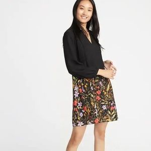 Old Navy Floral-Print Georgette Swing Dress Womens